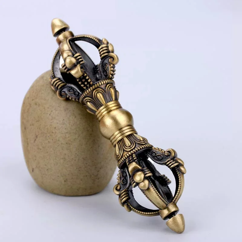 Handmade Nine-Pronged & Five-Pronged Vajra Tantra Ornament Collectible Gift Unique Handcrafted Religious Symbol for Decoration