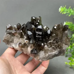 Natural Quartz Black Crystal Raw Stone Mineral Specimen Healing Aura Meditation Energy Home Feng Shui Ornament Gift