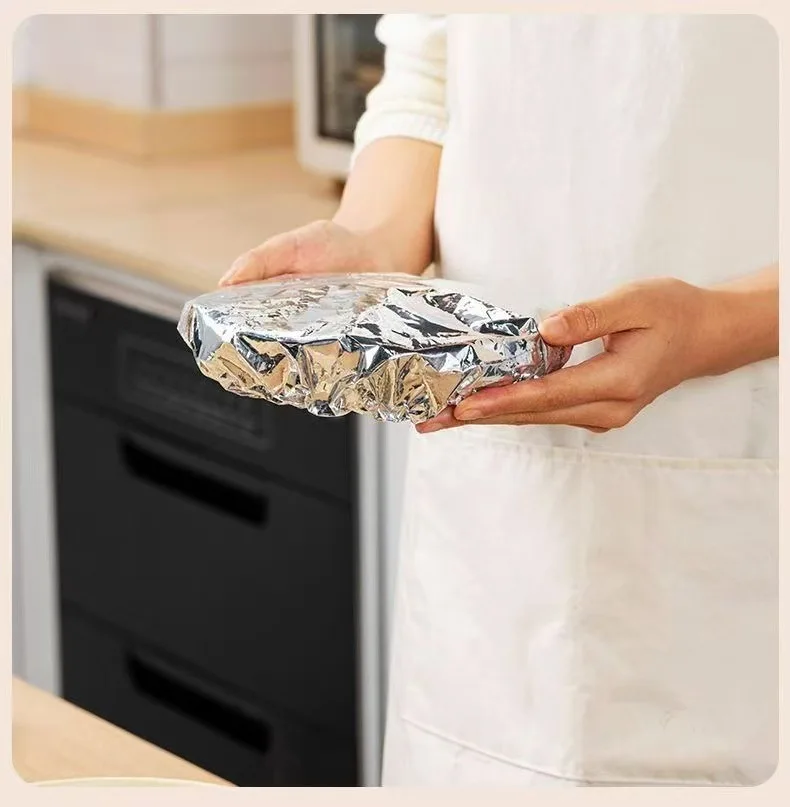 10–40 Stück wiederverwendbare Aluminiumfolie, Schüsselabdeckung, Wärmeisolierung und Wärmeerhaltung, lebensmittelechter Ofen zum Mitnehmen, Picknick – Detail 10