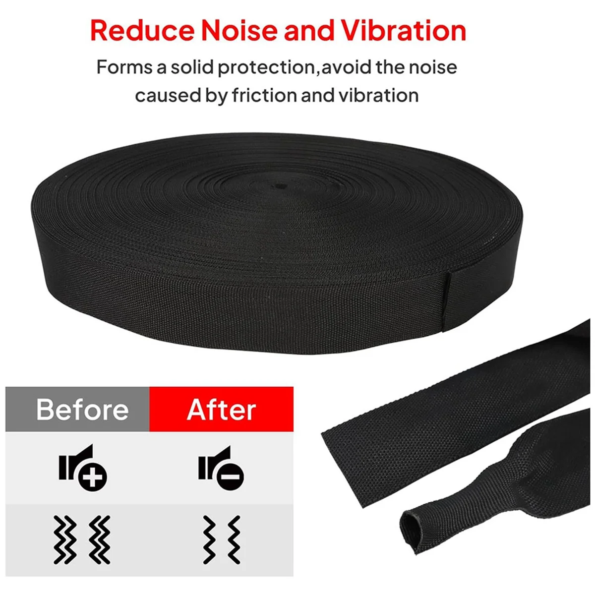AA25 2 in 1 Heat Shrink Braided Sleeving Fabric Tubing-Perfectly Fit Irregular Shape Hose/Cable/Wire 1/2inch(12mm)