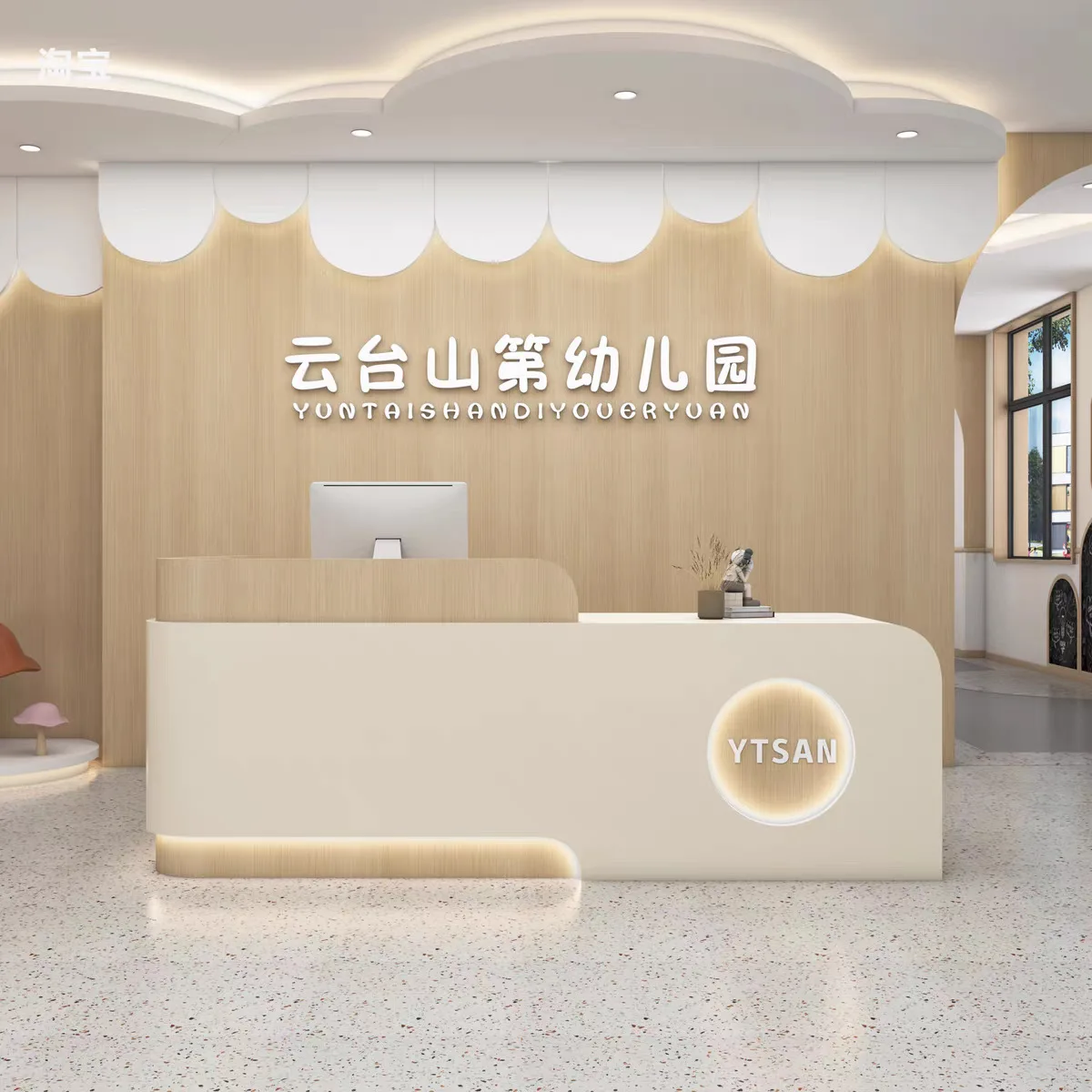 Bar counter light  high-end cream wind kindergarten art training center institution checkout page children's clothing stor