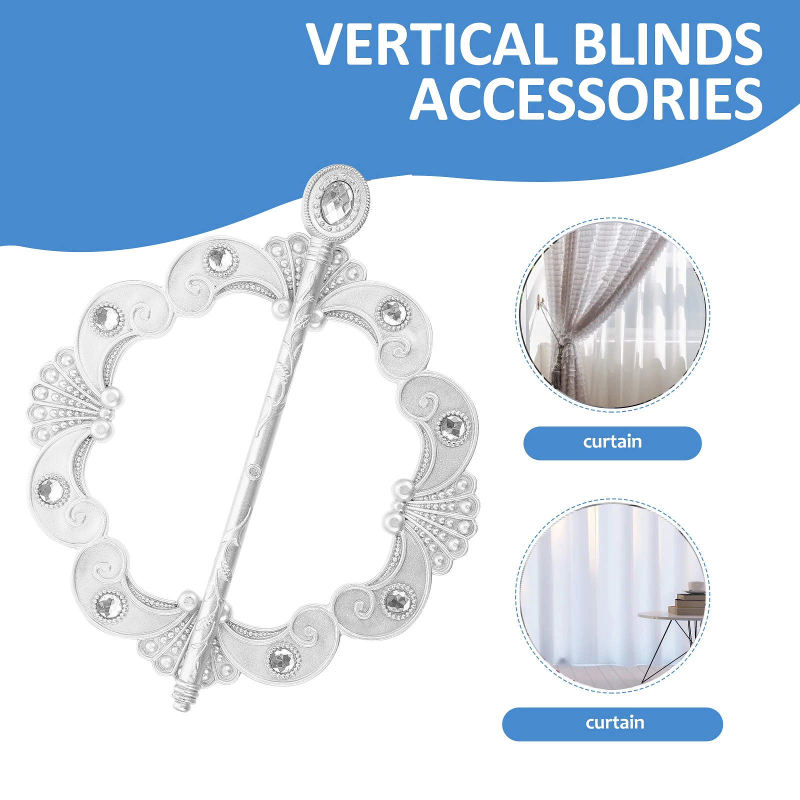 

2 Pcs Curtain Ring Holdbacks Drape Tiebacks Curtains Window Pull Treatment