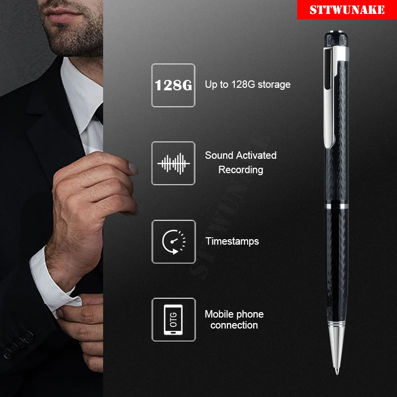 Voice Recorder Mini Pen Activated Recording Dictaphone Micro Audio Sound Digital Small Professional Usb Flash Secret Record
