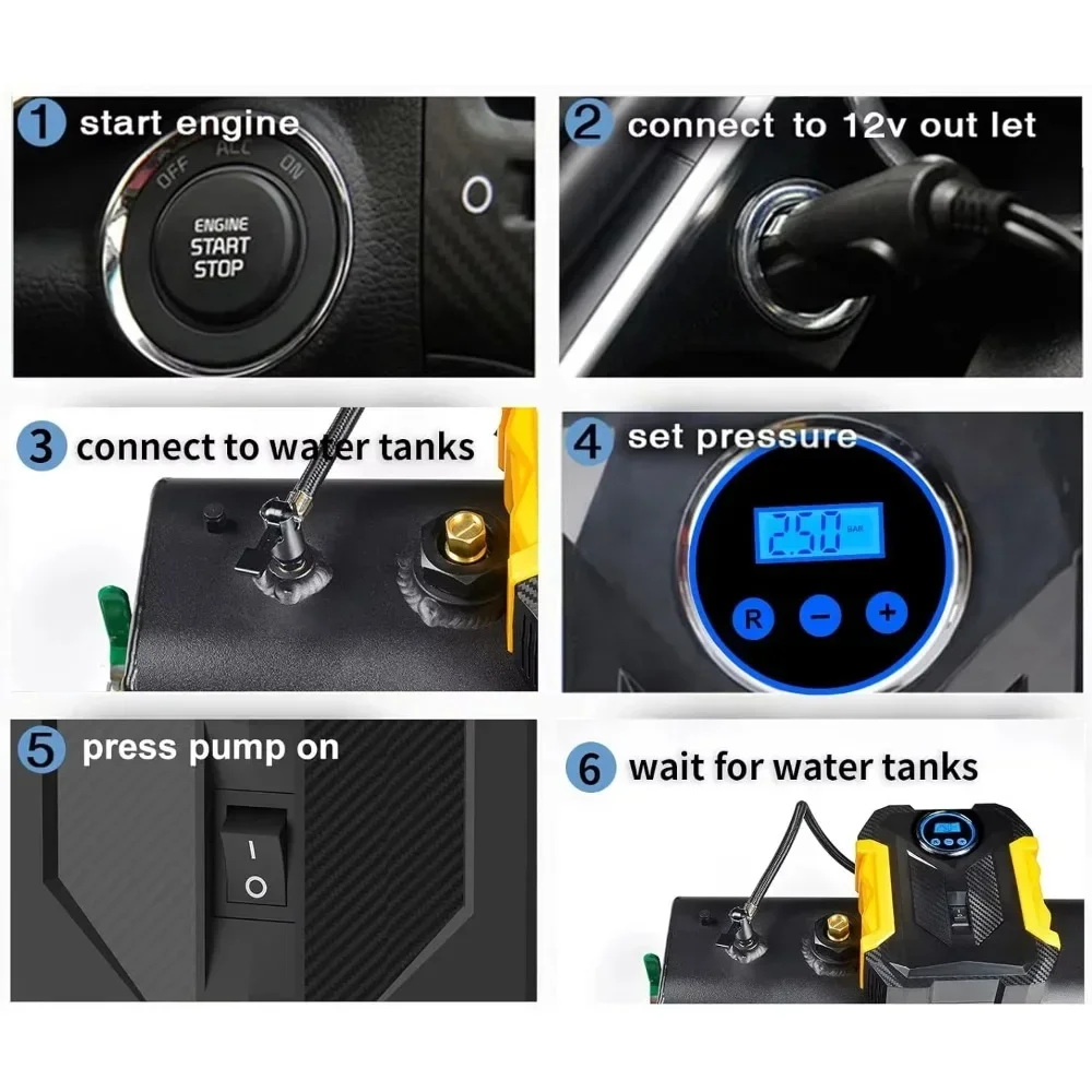 Doccia da campeggio per serbatoio d'acqua da tetto per auto da 8 galloni 30 litri per veicoli fuoristrada Serbatoio d'acqua da campeggio per deposito d'acqua per doccia da campeggio