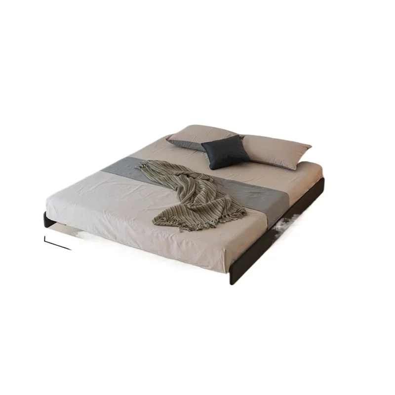 Small bedroom space saving minimalist double beech bed frame 1.5/1 meters