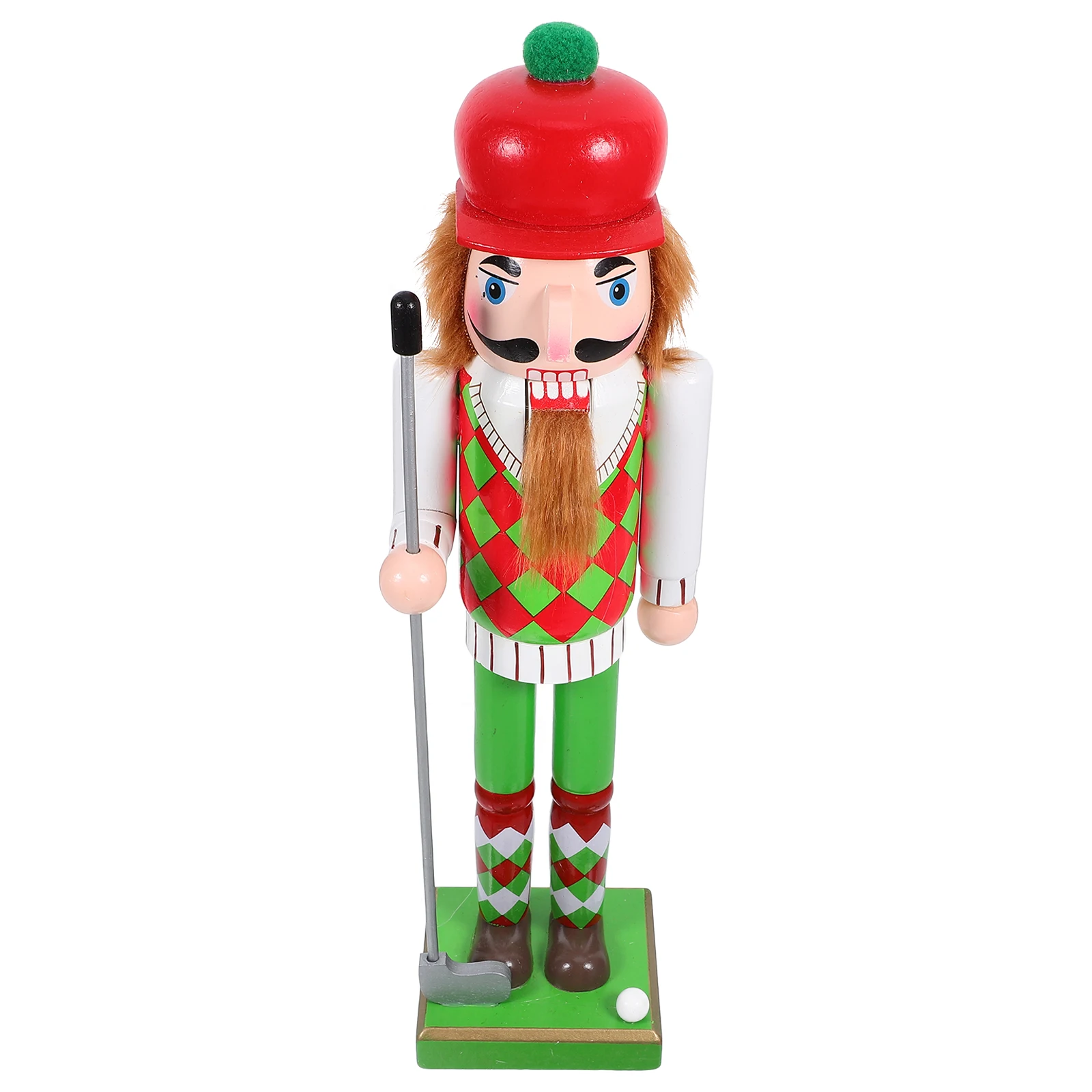 

Wooden Christmas Nutcracker Decoration Xmas Gift Home Decor Traditional Craft Figure Small Wood Statue Festival Mantel Shelf