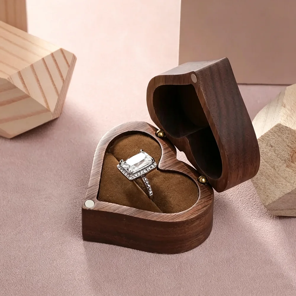 1 Buah Kotak Cincin Kayu Walnu - Wood Ring Blank ulasan dan harga