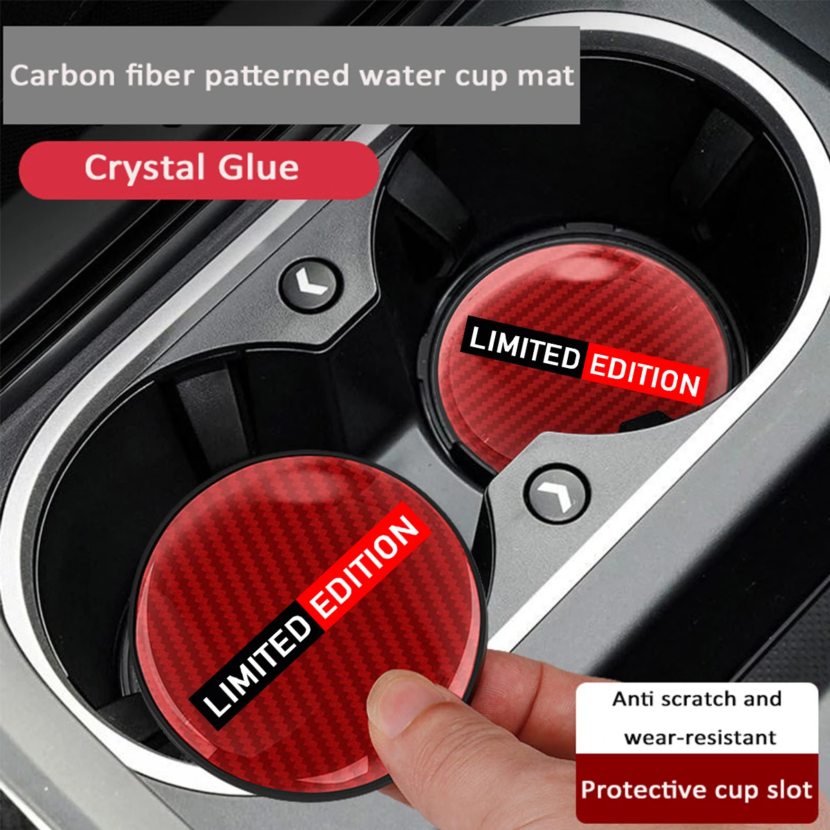 حامل سيارة من ألياف الكربون ، إدراج السفينة ، حصيرة مانعة للانزلاق ، تويوتا ، لكزس ، نيشيفروليه ، هيونداي ، كيسان ، 1 كوب #3