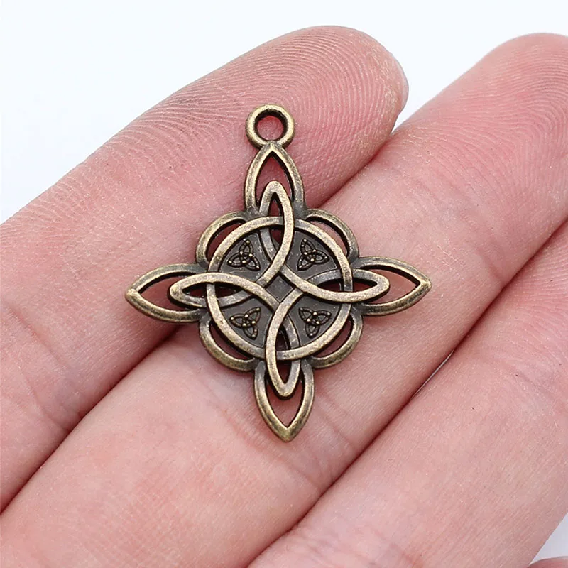 10pcs/lot Fashion Celtic Knot DIY Handmade Pendant Necklace Earrings Accessories Charms Findings Jewelry Making Supplies