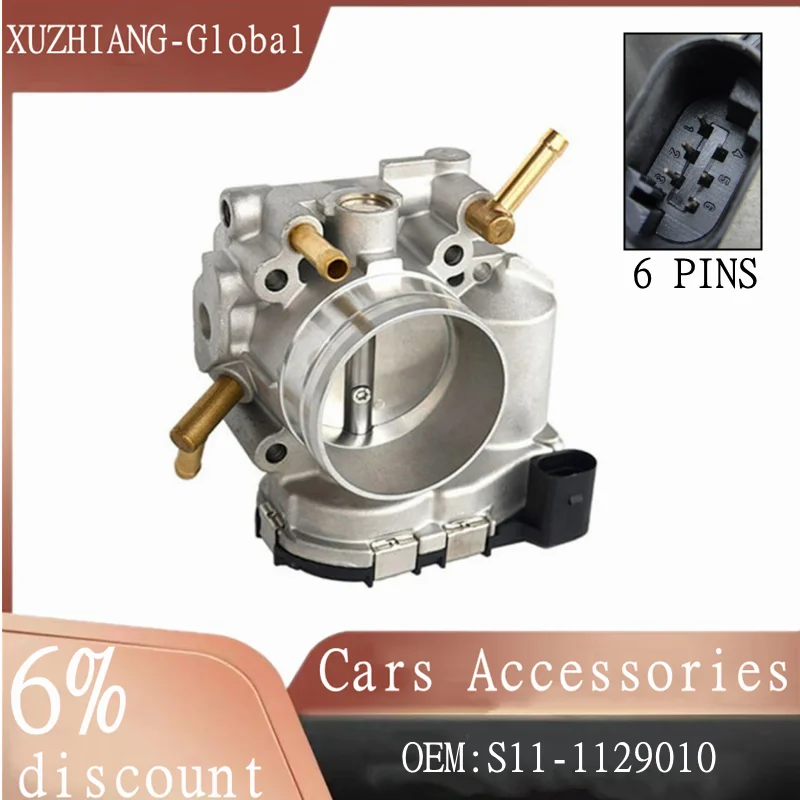 S11-1129010 OEM Quality Throttle Body Assembly for Chery A1 QQ V3 V5 V6 4A91 engine Jac Zotye Changa F01R00Y002