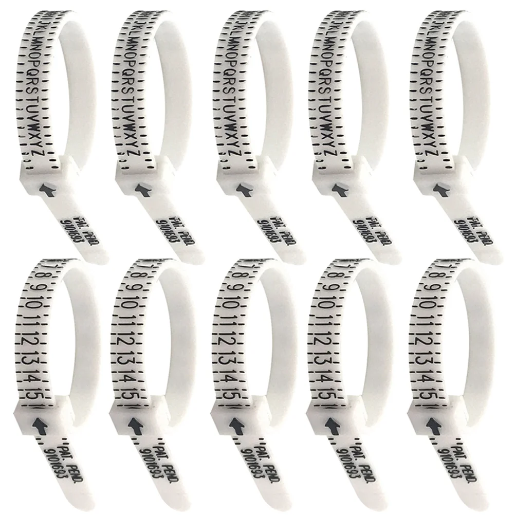 

10 Pcs Finger Measuring Tool Size Measurement Tool Accurate Reusable Finger Gauge Sizer for Wedding Party Jewelry
