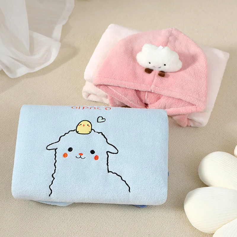 Cute Kids Baby Bathrobe Hooded Children Bathrobes Microfiber Bath Robe Cartoon for Boys Girls Toddler Beach Swim Towels