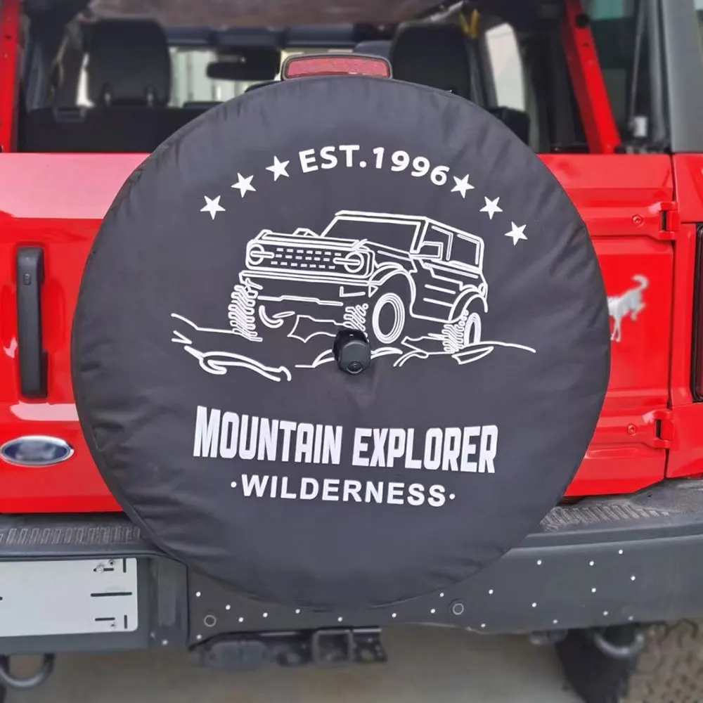 Back 32 Inches Spare Wheel Tire Cover  Storage Bag Protector For Ford Bronco 2021 2022 Car Tools