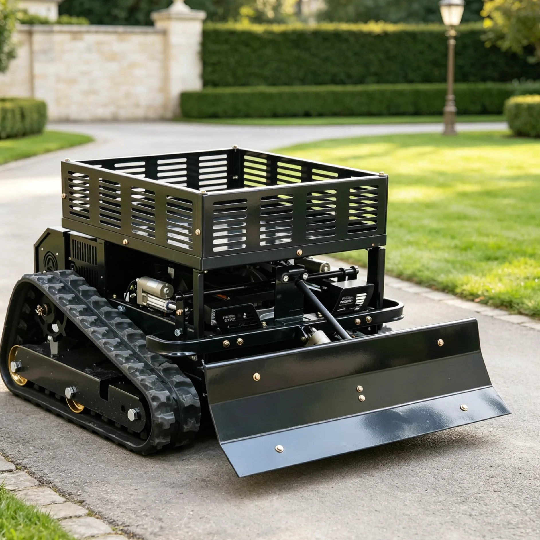 Customized self-propelled lawn mower for large pasture, radio control flail mower for heavy-duty thick wild grass cutting
