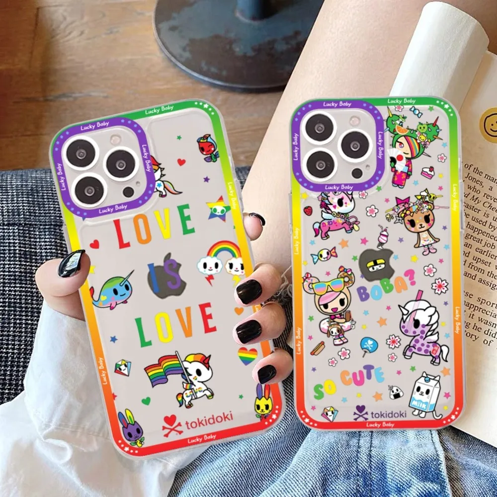 

Japan Tokidoki Phone Case For IPhone 16 15 14 13 12 11 Pro Max Mini X Xs XR Transparent Case