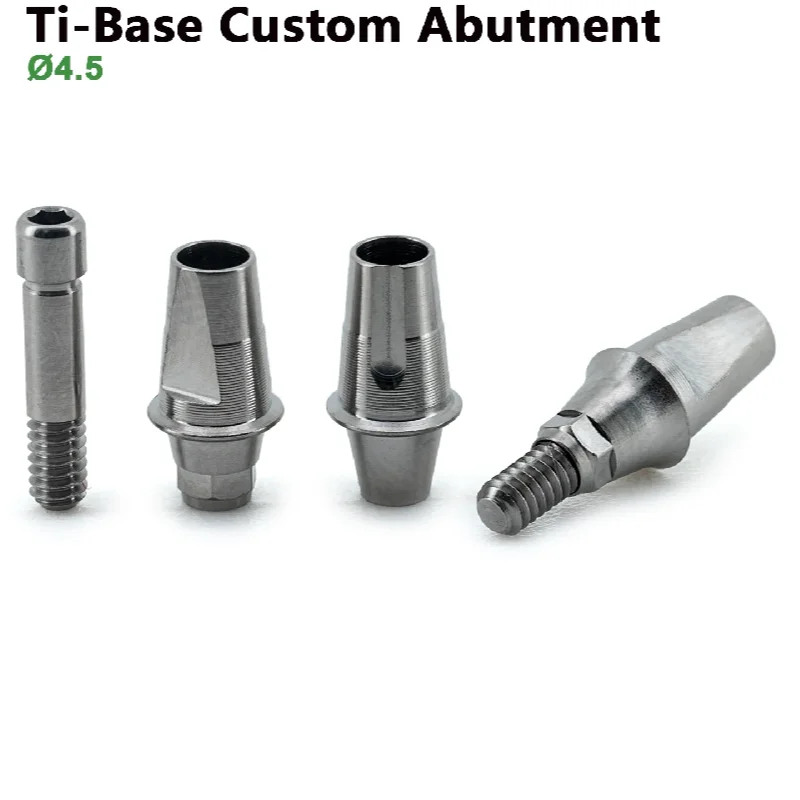 Dentium Compatible CAM Abutment Ti Base Grade TC4ELI Pre-milled Blank for CAD/CAM Prosthetic Crown Bridge Lab Solution OEM ODM