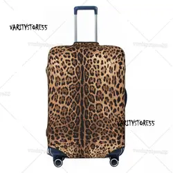 Custom Leopard Print Travel Luggage Cover Elastic Animal Skin Suitcase Cover Protector Fit 18-32 Inch