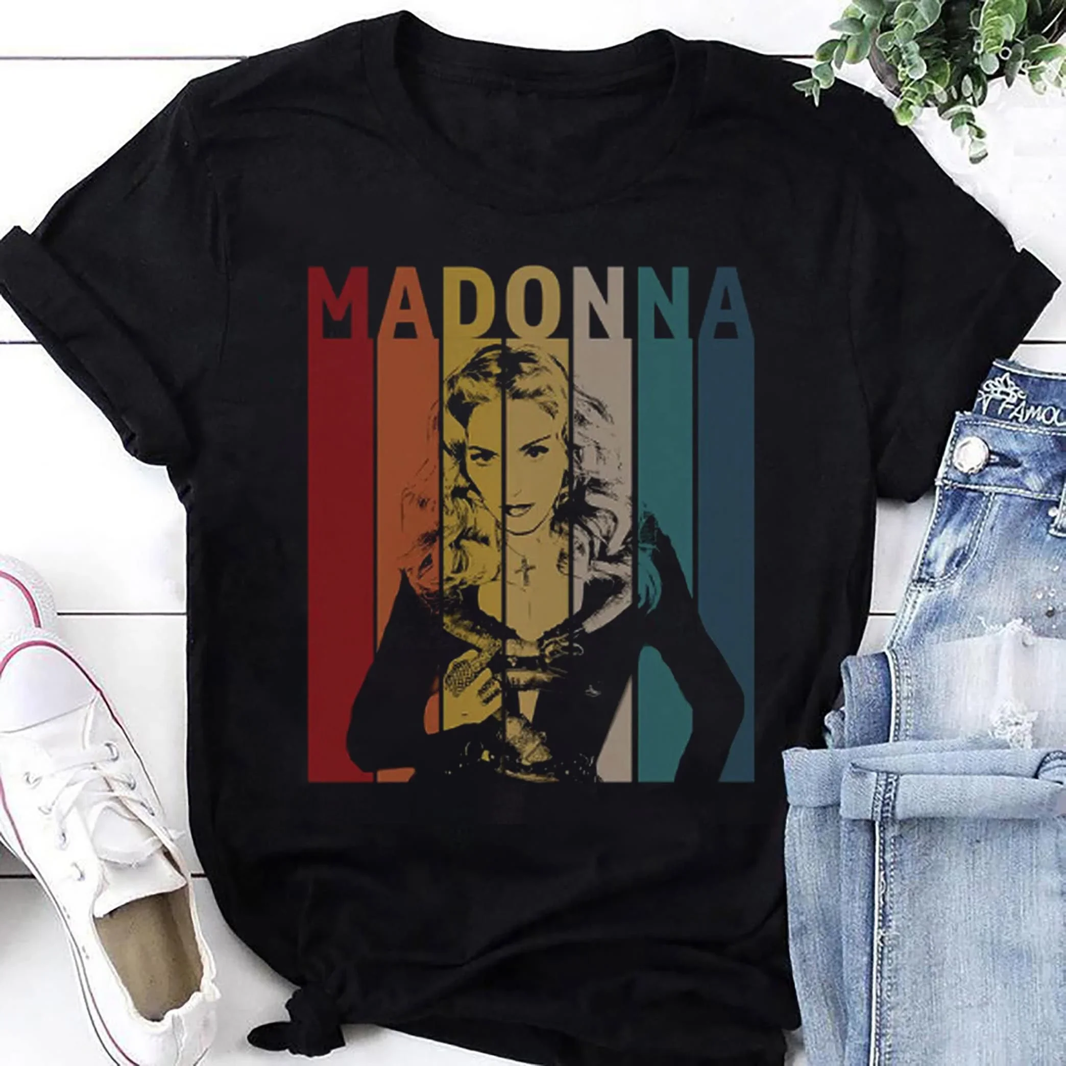 Madonna Fan GifT T Shirt 90s Vintage 2024 Tour The Celebration Four Decades Concert Merch