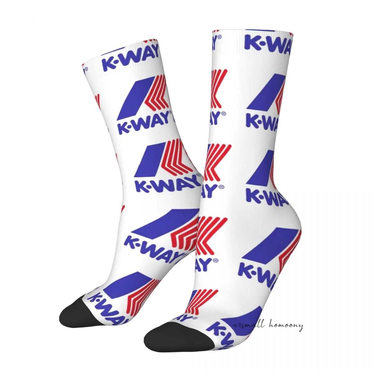 K-Way Comfortable Adult Socks with Eye-catching 3D Printed Patterns Ideal for Everyday Wear