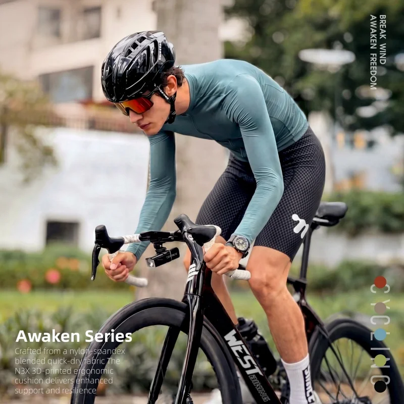 WEST BIKING 3D Printed Pad Cycling Shorts Long Distance Men's Breathable Quick Dry MTB Road Bike Shock Absorption Short Pants - Image 2