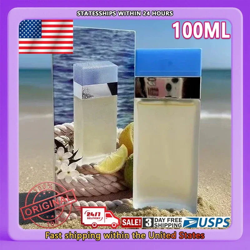 100 ml EDT 3,4 once Fragranza Azzurro Eau De Toilette da donna azzurro - Profumo di agrumi floreale fresco unisex