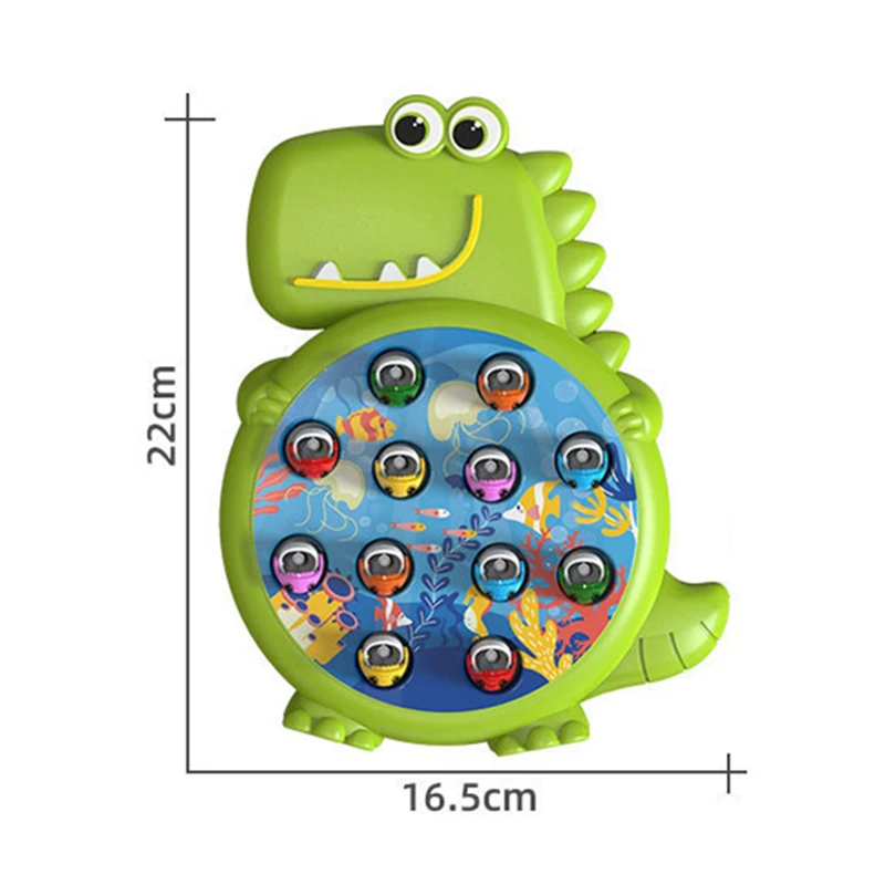 Dinosauro Giocattoli da pesca magnetici semplici Gioca con canna da gioco Giocattoli per bambini Baby Montessori con asta Regalo educativo per bambini senza rotazione