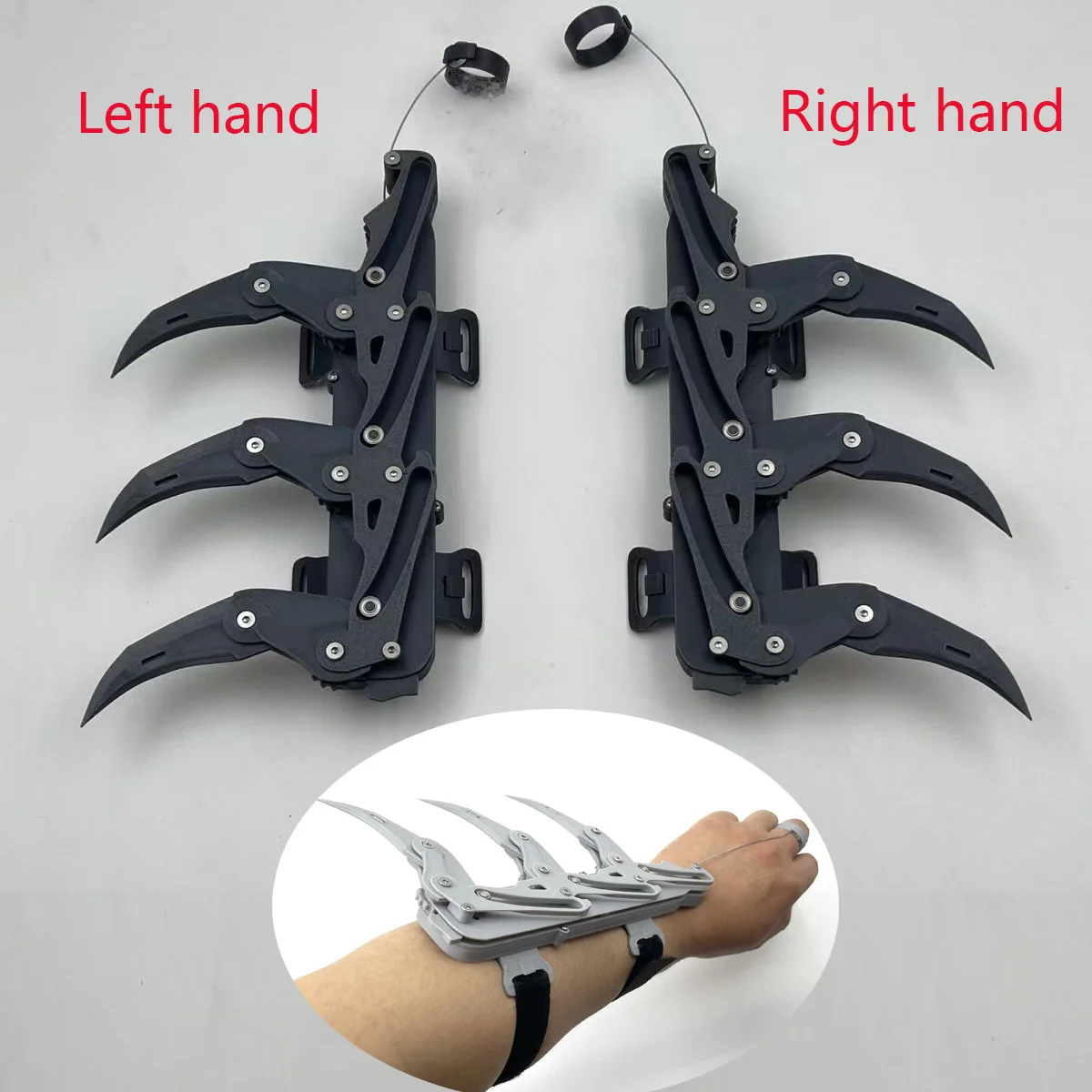 New Mechanical Claw Wrist Blade PVC Sleeve Sword Left Right hand Halloween Clothing Props Cool Style Sleeve Sword