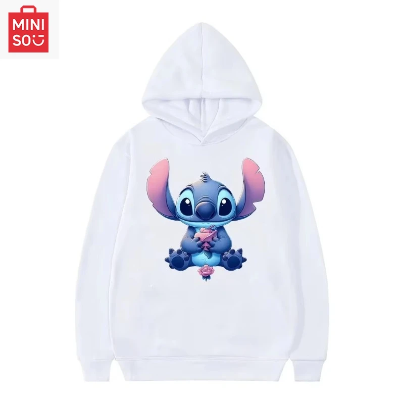 

Disney cartoon cute needle print long-sleeved top, autumn and winter outdoor casual sports hooded sweatshirt for men and women