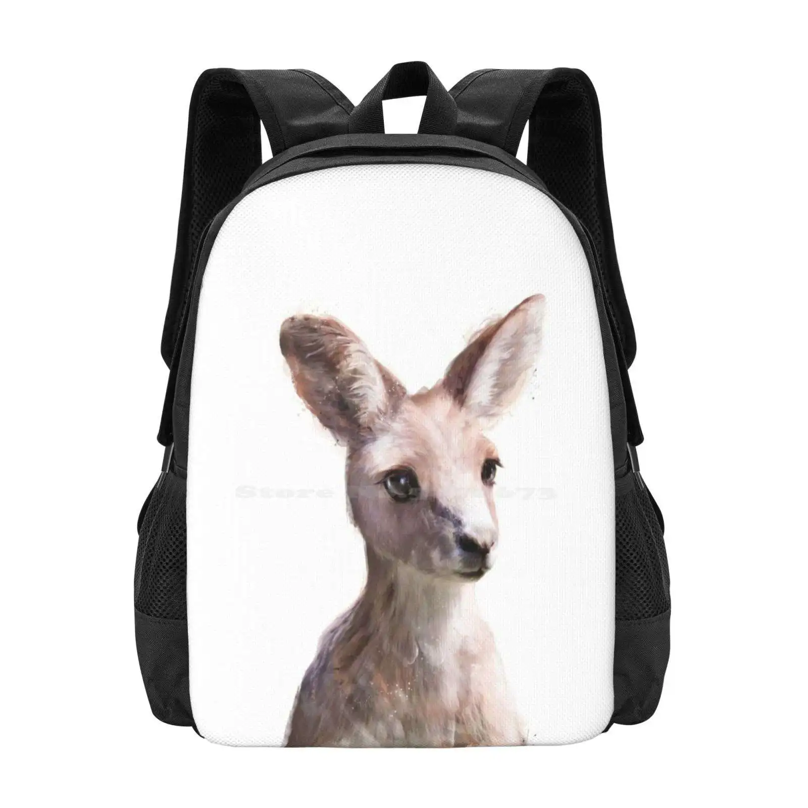 

Little Kangaroo Teen College Student Backpack Pattern Design Bags Kangaroo Joey Baby Wildlife Fauna Animals Australian Down