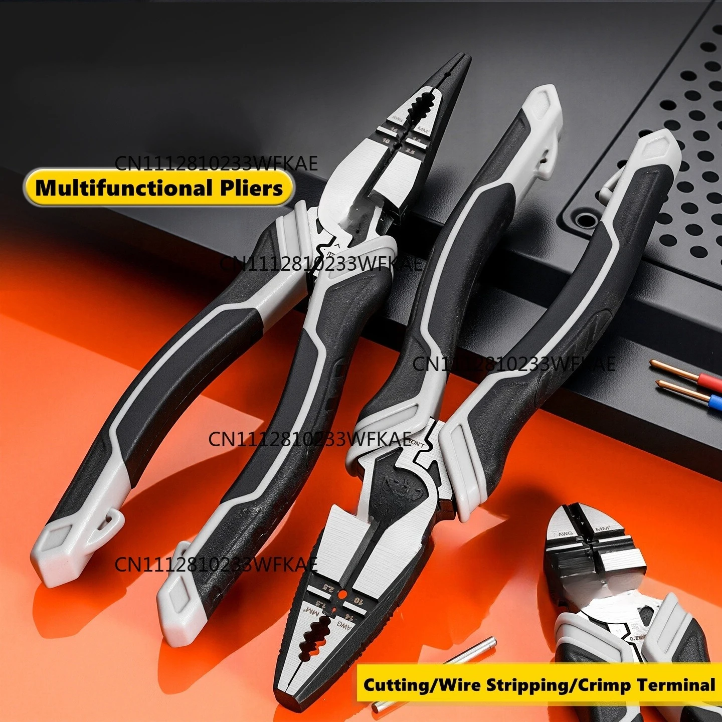 2PC Universal Multifunctional Pliers - Diagonal & Needle Nose Wire Cutters for Electrician Hardware Repair Tool