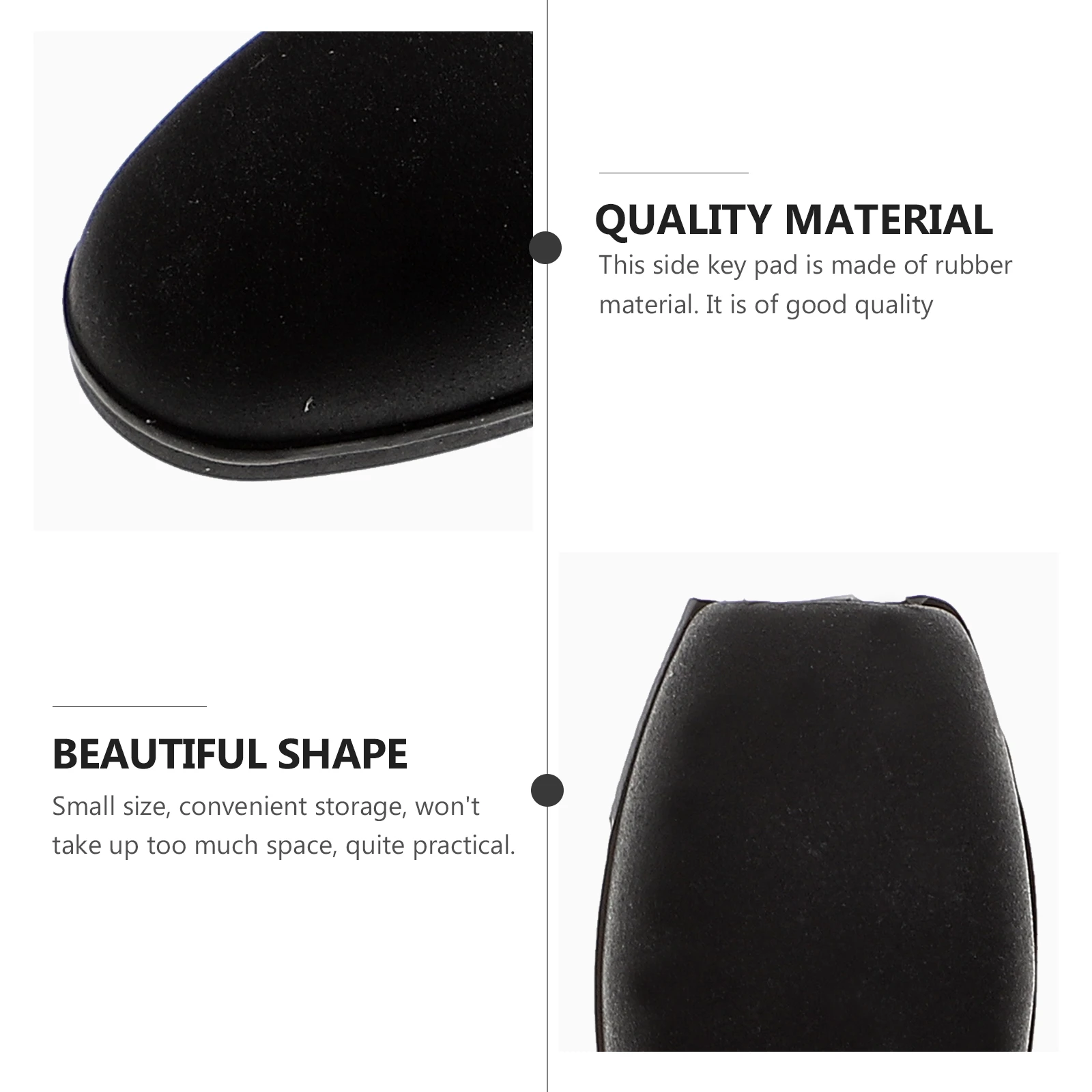 

3pcs Saxophone Side Key Pad Rubber Cover Lightweight Easy Storage Music Instrument Practical Replacement Part Accessories
