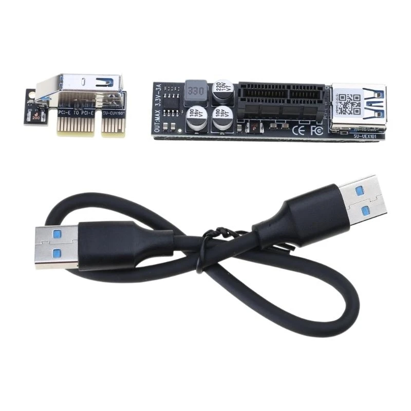 SZSU PCIE Extension Cable Hoge snelheid USB3.0 PCIe3.0 Extension Cable 8GBPS PCIEXPRESS 1X RISERS CARD