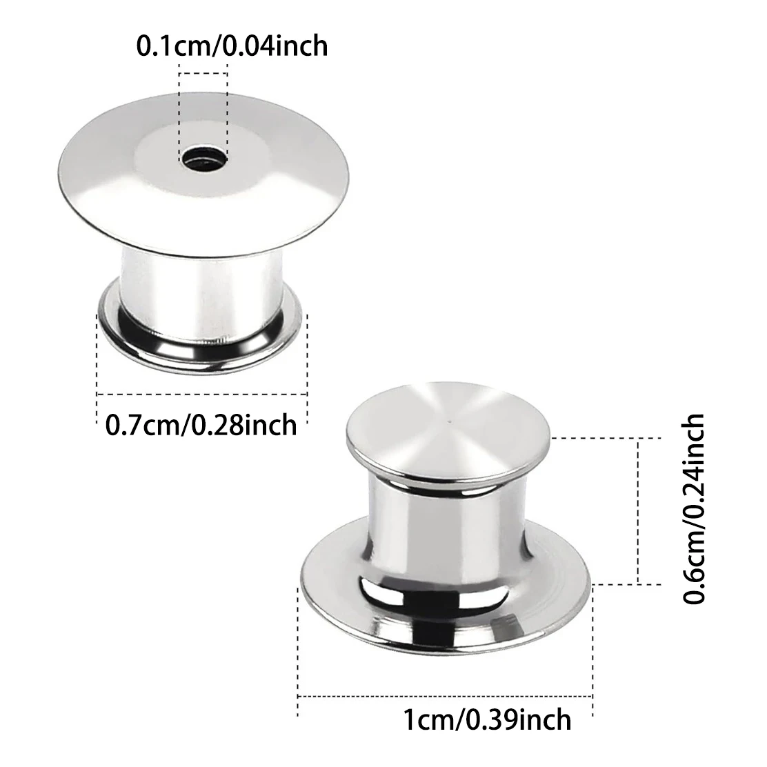8/16/32 Stück Metall-Pin-Backs, Verschluss-Pin-Halter, Nadelverschluss, Emaille-Pin-Backs, Pin-Backs für die Schmuckherstellung, Pin-Backs für Anstecknadeln – Detail 2