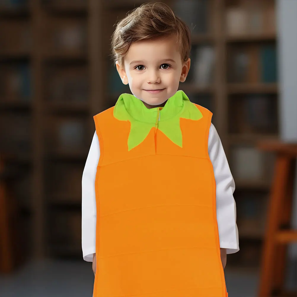 

Carrot Costume Cosplay Vegetable Outfits Easy Clean Durable Gift Idea Role Playing Dress Kids Cosplay Clothes