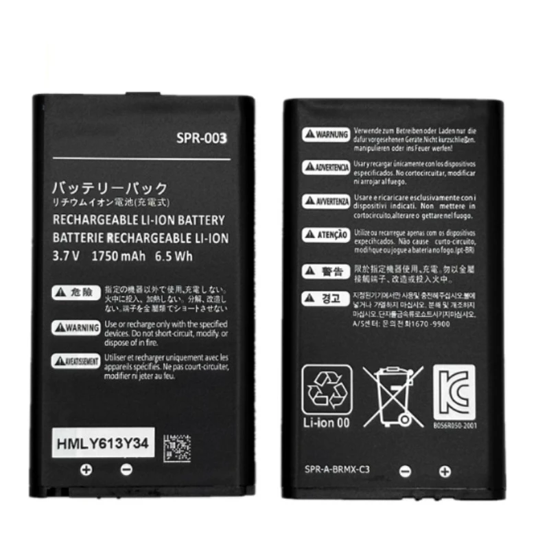 High-Performance New 1750mAh 3.7V Rechargeable Lithium Battery Pack for Nintendo New 3DS LL/XL Console Replacement Batteries