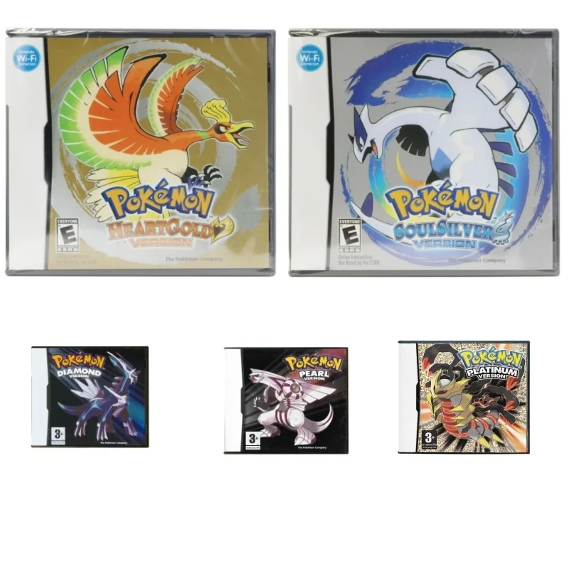 

DS Game Card Cartridge Pokemon HeartGold SoulSilver USA/EUR Version For DS NDS 2DS 3DS NDSL NDSI Console
