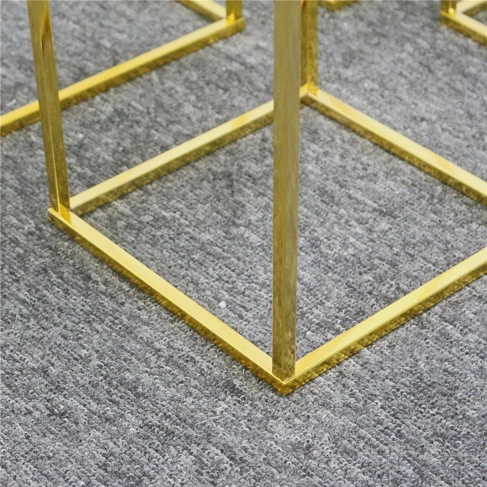 Wedding Arch Gold-Plated Geometric Flower Stand Home Decoration Shiny Metal Iron Rectangle Square Frame