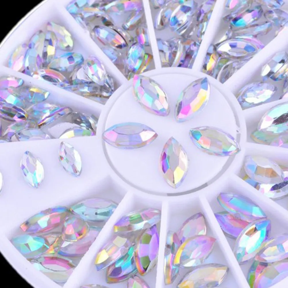 Crystal Ab Rhinestones Nail Art Decorations Flatback Multicolor Faceted Cut for Nails Jewelry Makeup Cell Phone Car Scrapbook