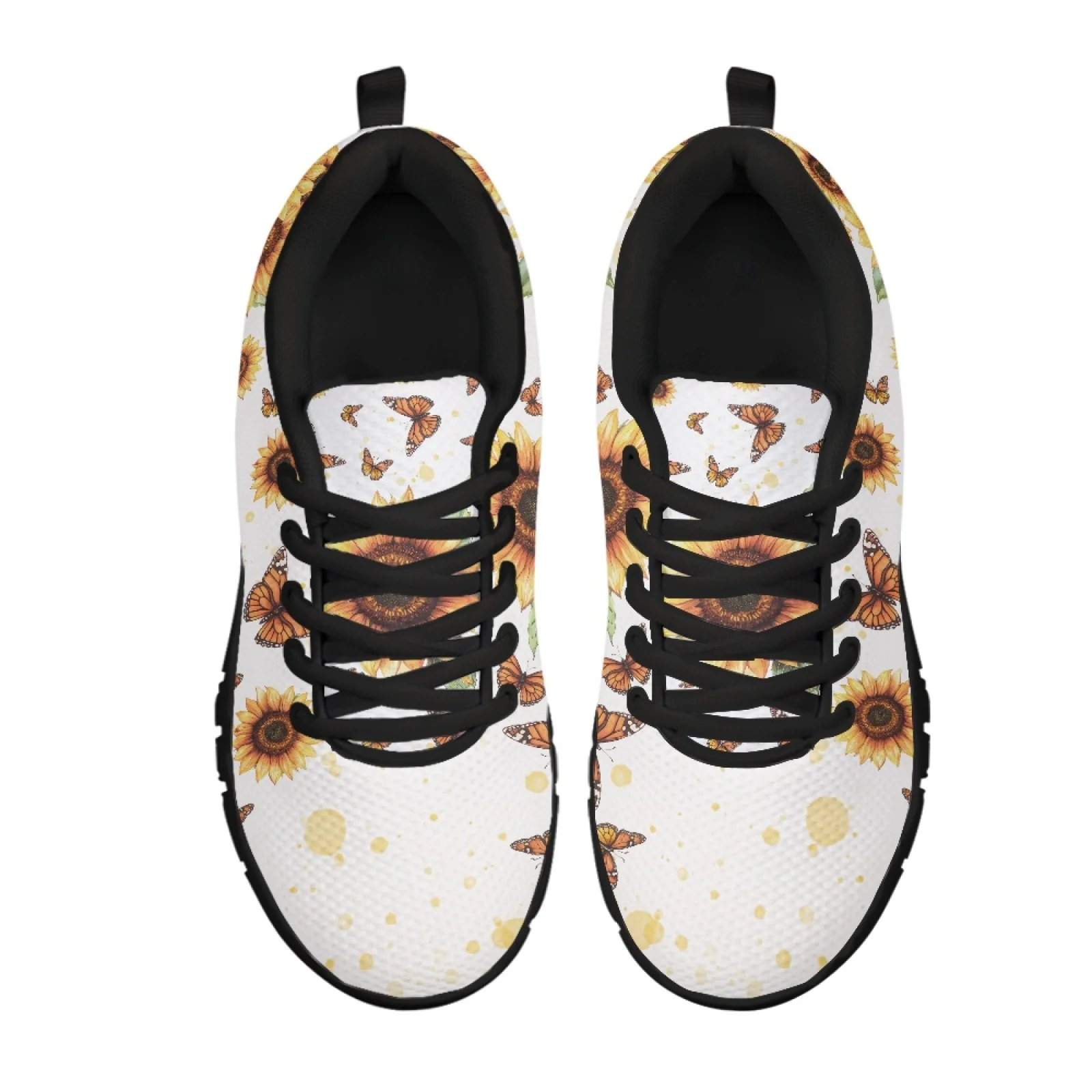 Coloranimal Sunflower Butterfly Men Athletic Work Shoes for Standing All Day All-Match Comfortable Work Shoes for Outdoor