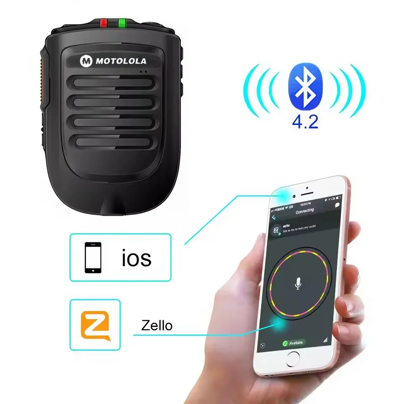 Bluetooth Microphone B02 Handheld Wireless Microphone for 3G 4G Newwork IP Radio With REALPTT ZELLO IOS Mobile Phone
