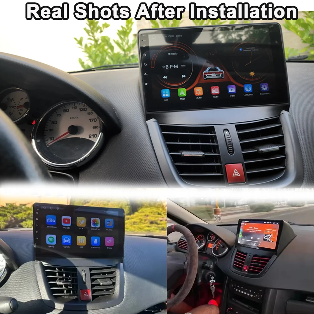 Android 16 Car Radio For Peugeot 207 CC 207CC 2006-2015 QLED Auto radio Carplay GPS 5G WIFI Multimedia BT Wireless  Head Unit