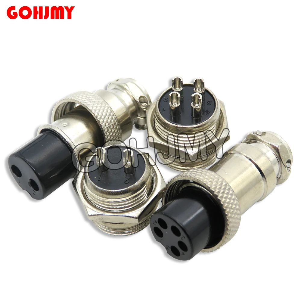 1Set GX16 2/3/4/5/6/7/8/9 Pin Male & Female 16mm BXV Metal Circular Aviation Connector Socket Plug 2PIN 3PIN 4PIN 5PIN 6PIN NEW