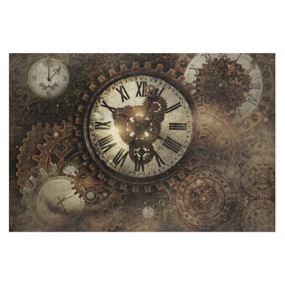 

Vintage Steampunk Clocks Jigsaw Puzzle Woods For Adults Jigsaw Custom Custom Wooden Name Anime Puzzle