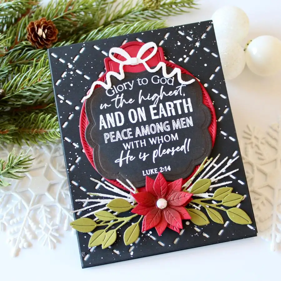 2024 Christmas Sentiments Postage Stamps Gingerbread Frame Post Card Dies Stencil Cut DIY Scrapbooking Diary Home Gift Card Mold