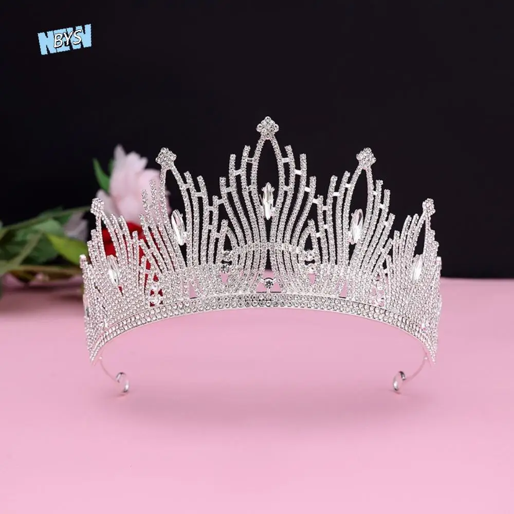 

Hair Accessories Elegant Bride Crown Glamorous Luxury Bridal Headdress Sparkling Princess Crown Birthday Party