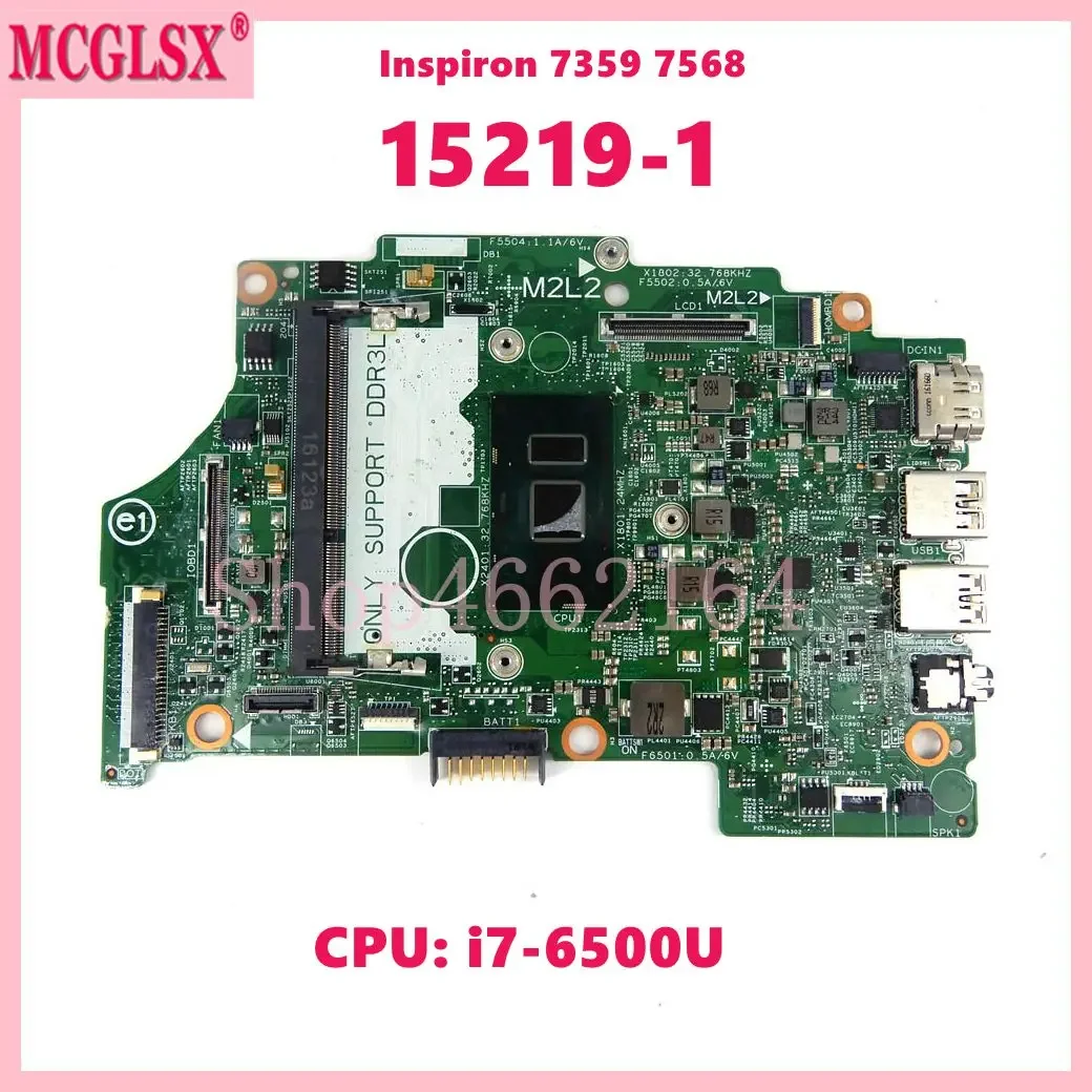 15219-1 With i7-6500U CPU Notebook Mainboard For Dell Inspiron 15 7568 Laptop Motherboard CN- 0FX71J 100% Tested OK