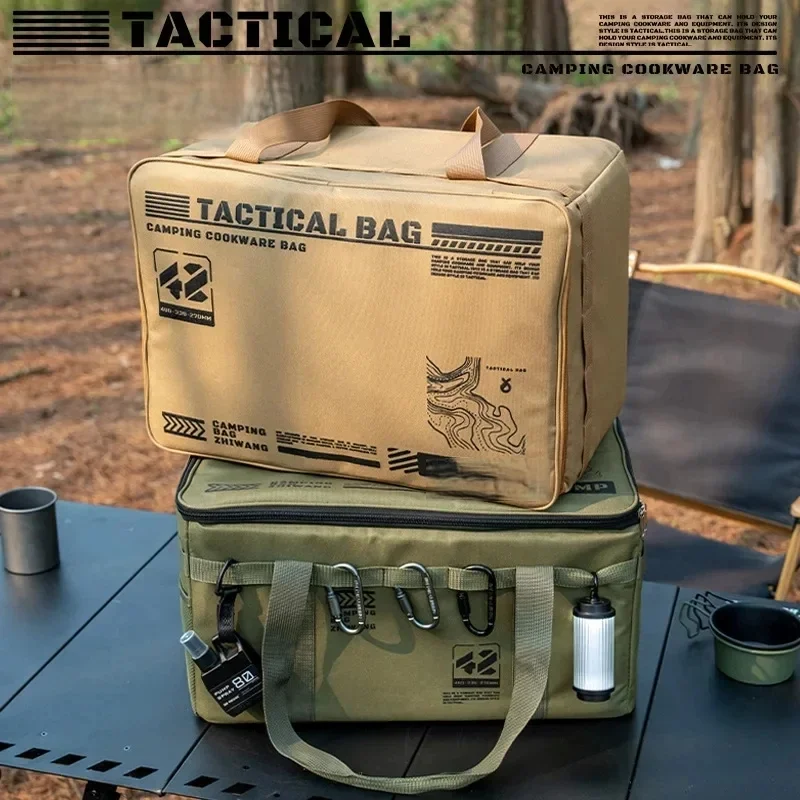 

30-42L Tactical Camping Storage Bag - Insulated Folding Box for Picnic, Tableware & Field Equipment Waterproofcamping supplies