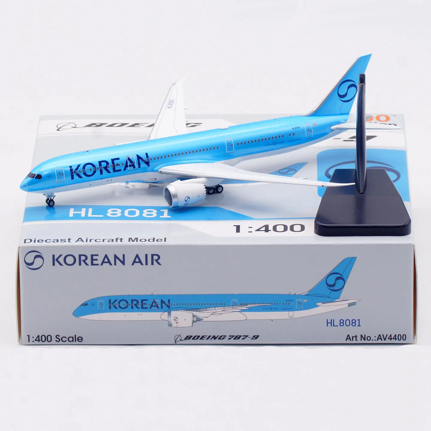 

AV4400 Alloy Collectible Plane Gift Aviation 1:400 Korean Air Boeing B787-9 "Dreamliner" Diecast Aircraft Jet Model HL8081