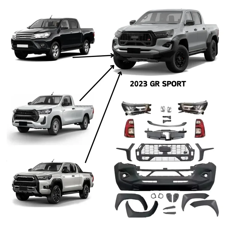 

Conversion Kit Bodykit Body Kit Accessories Facelift Body Kits for Hilux Revo Rocco Vigo2005-2022 to GR Sports 2023 Style