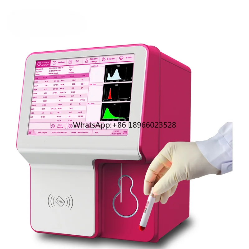 Veterinary 3 Part Hematology Analyzer Auto Vet Closed System CBC Analyzer Price Genrui Brand Genvet VH30